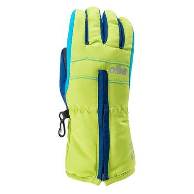 Jongens osian ii skihandschoenen (lime groen/blauw danube/estate blauw)