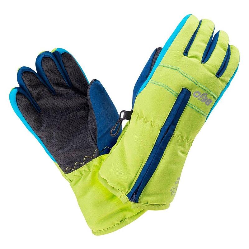 Ragazzi Guanti Da Sci Bejo Osian II Verde Lime Danubio Blu Blu Immobiliare