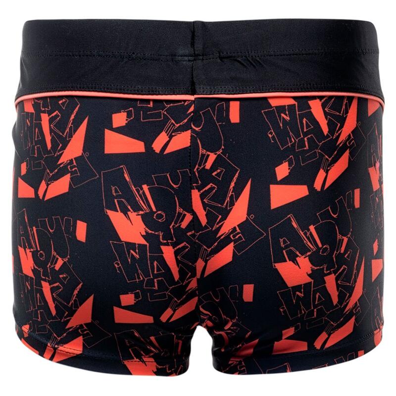 Short de bain IDARO Garçon (Noir / Orange)