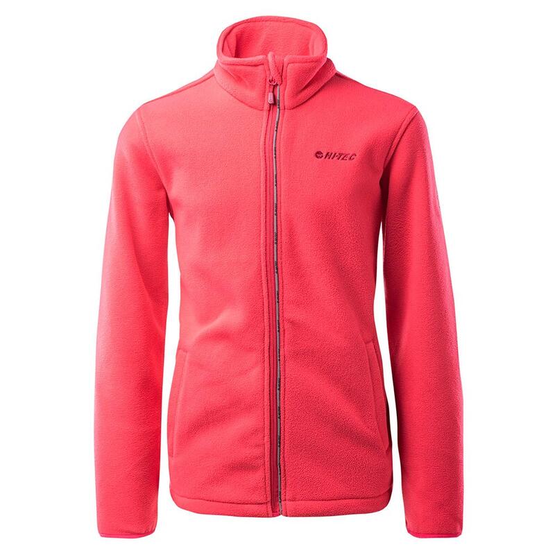 Sudadera con capucha de forro polar para niña, cálida, suelta, cuello de  botón, capa superior para niños de 4 a 12 años, Rojo 