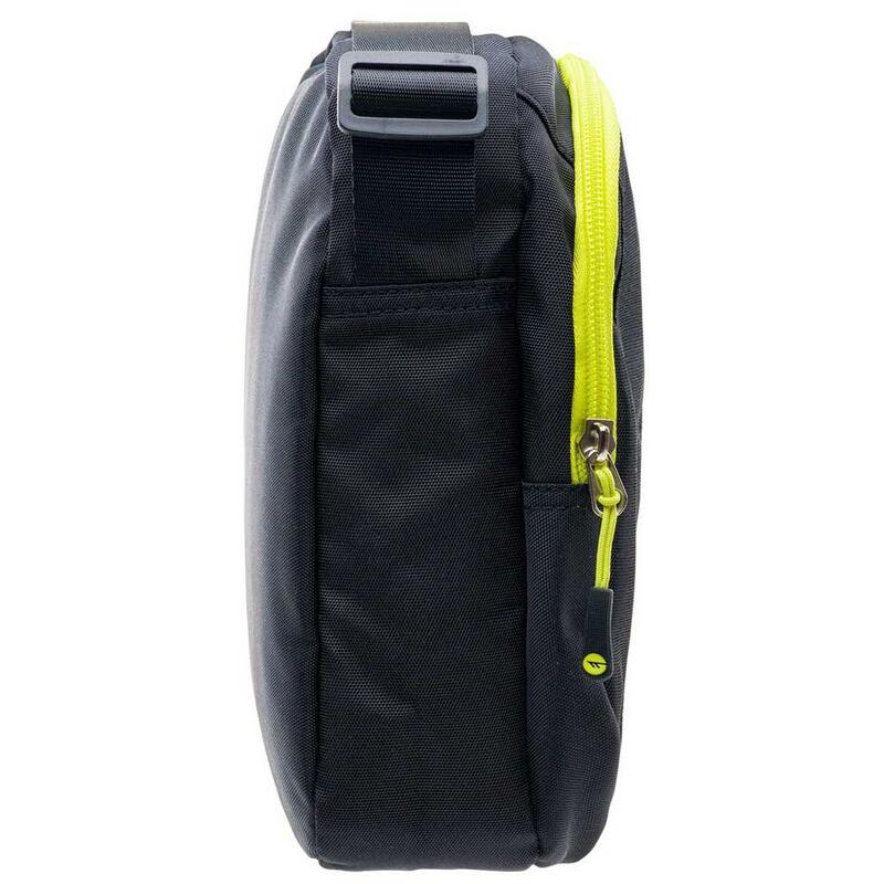 Volwassen Unisex Saquet Logo Crossbody Tas (Zwart/Lime Punch)