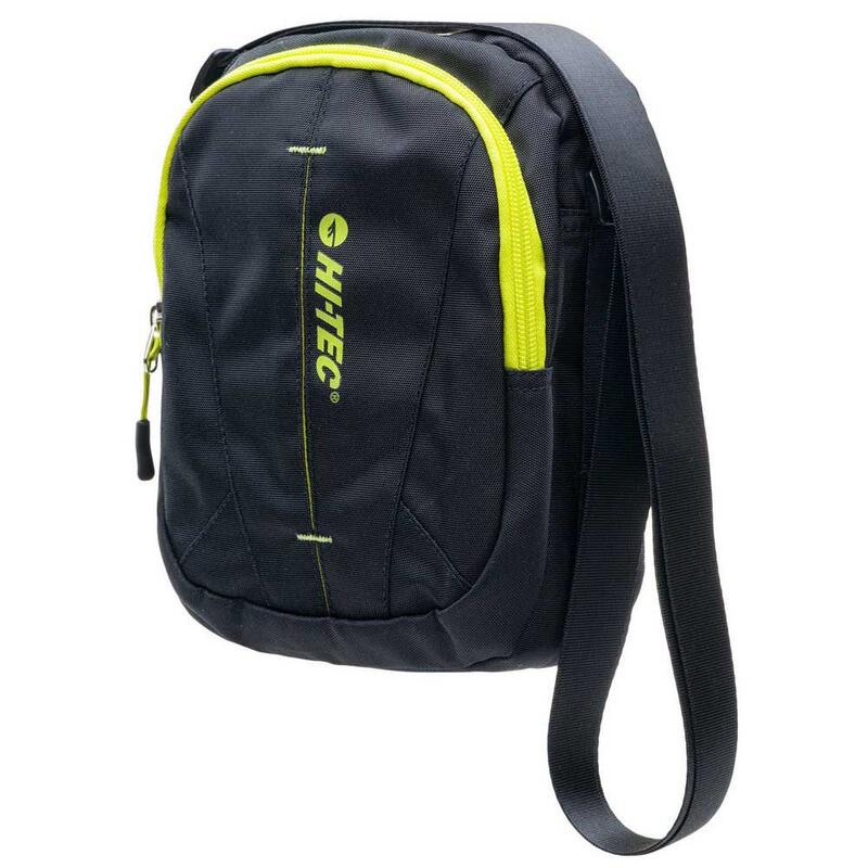 Volwassen Unisex Saquet Logo Crossbody Tas (Zwart/Lime Punch)