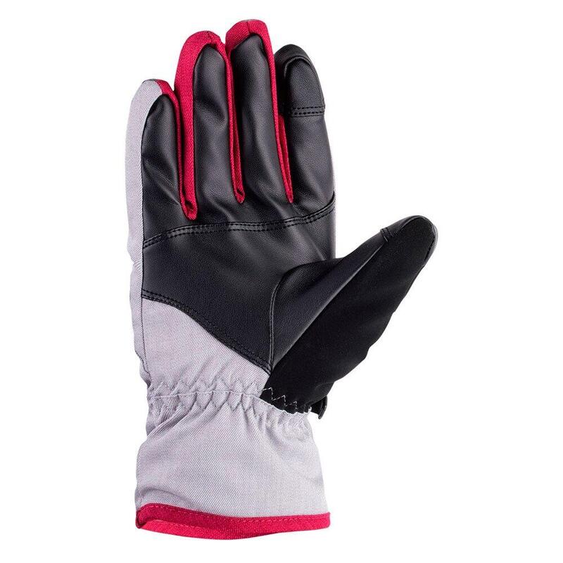 Gants de ski HURI Femme (Gris chiné / Gris clair / Pourpre)