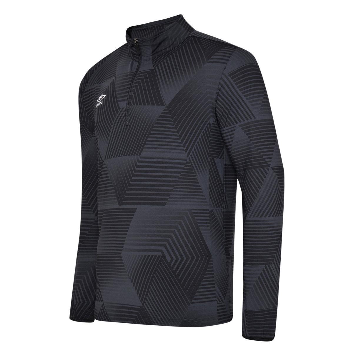 UMBRO Childrens/Kids Maxium Quarter Zip Training Top (Black)