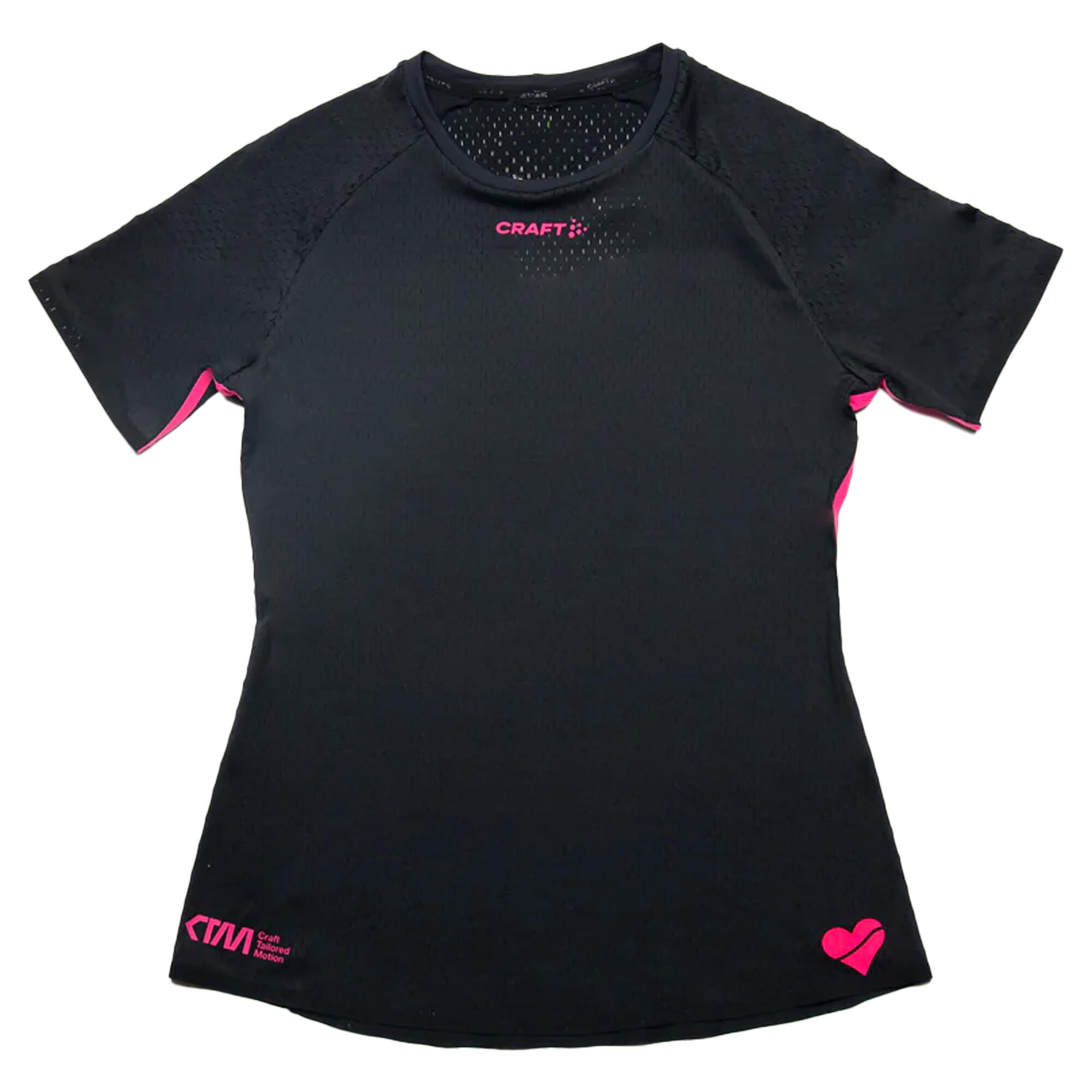 Womens/Ladies CTM Distance ShortSleeved TShirt (Black) 1/3
