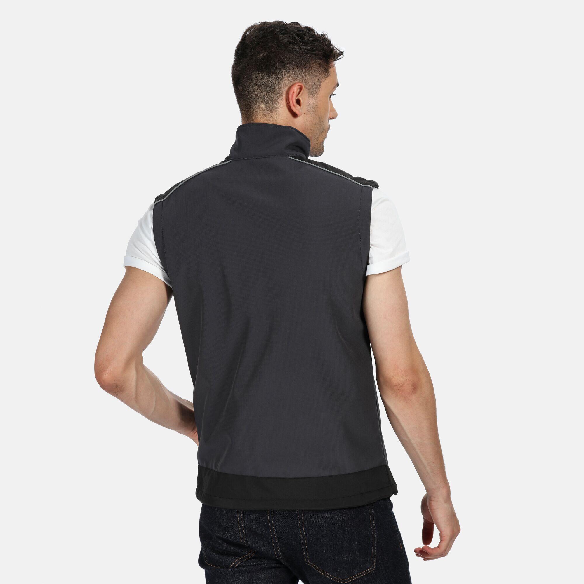 Great Outdoors Mens Sandstorm Sleeveless Zip Up Bodywarmer (Seal Grey/Black) 3/4