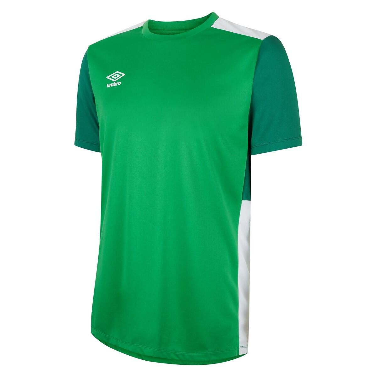 UMBRO Mens Contrast Training Jersey (Emerald/Verdant Green/White)