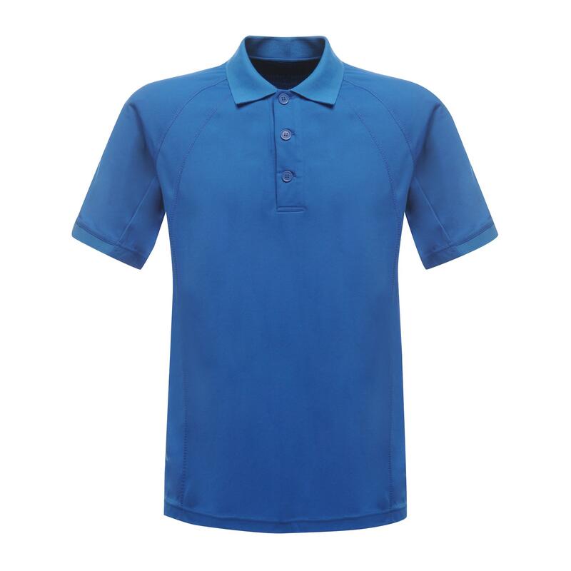 Professionell Poloshirt, kurzärmlig Herren Mittelblau