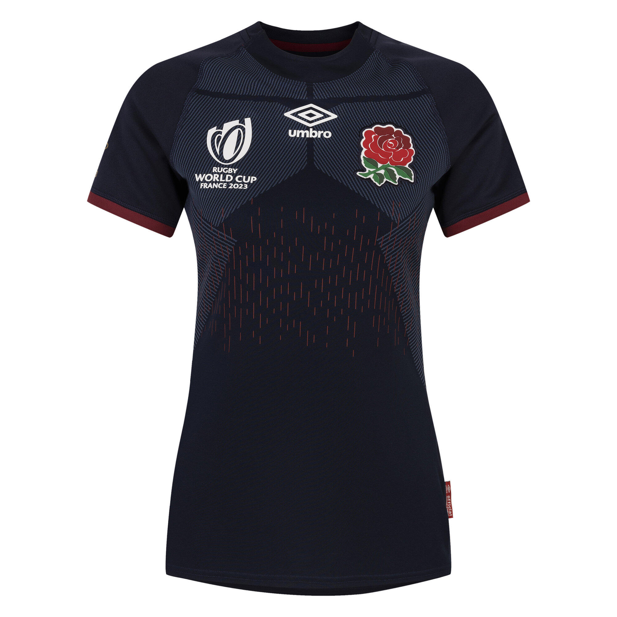 UMBRO Womens/Ladies World Cup 23/24 England Rugby Replica Alternative Jersey (Navy