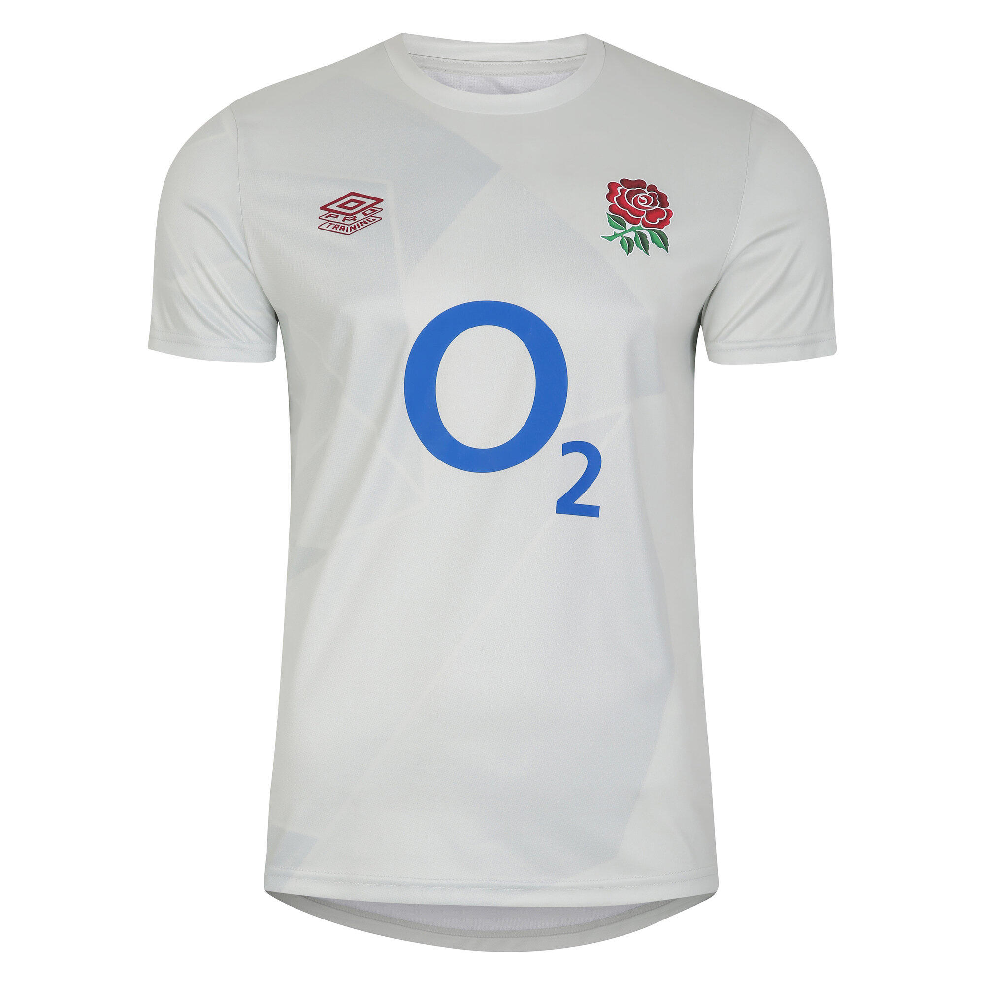 UMBRO Mens 23/24 England Rugby Warm Up Jersey (Foggy Dew/Metal)