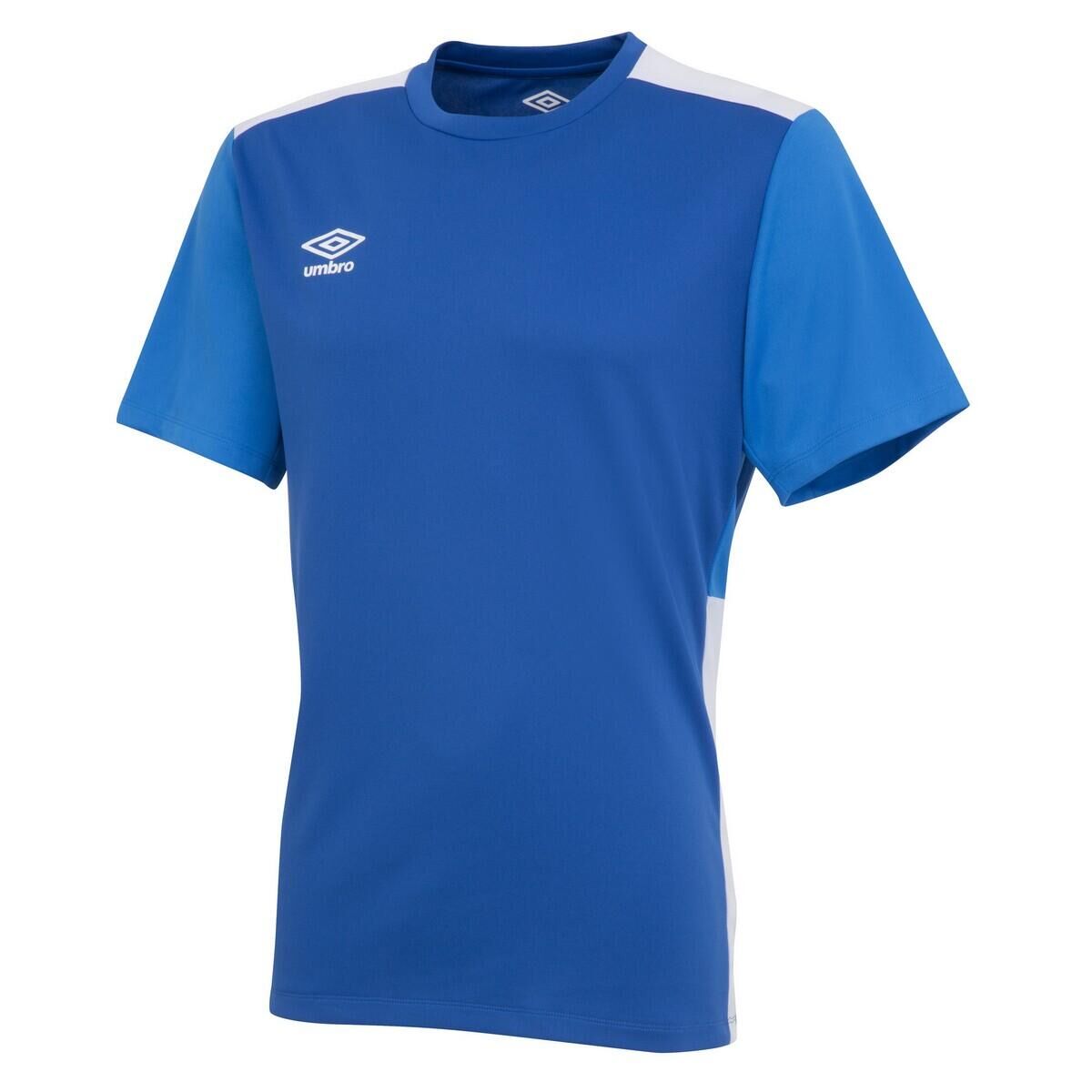UMBRO Mens Contrast Training Jersey (Royal Blue/French Blue/White)