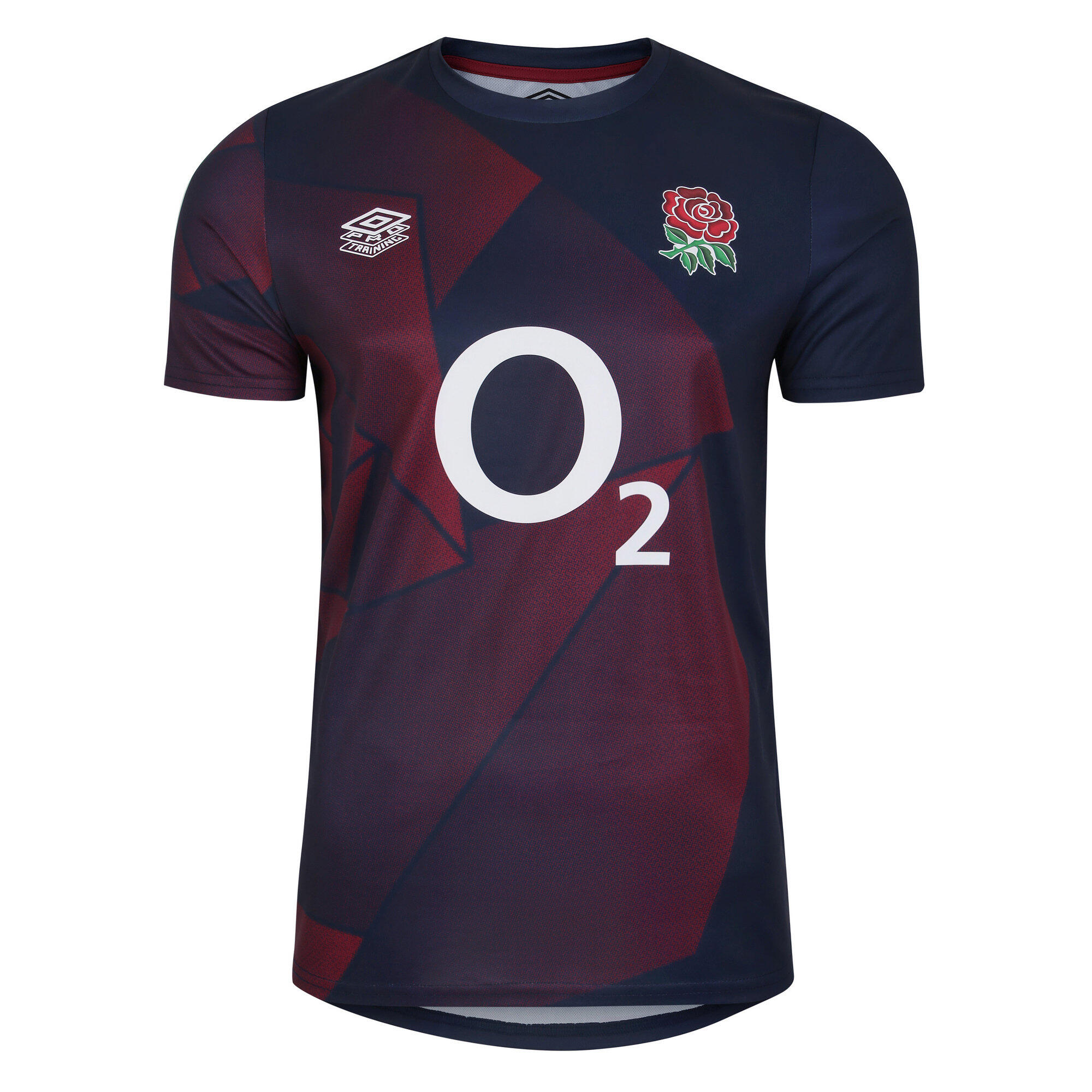 UMBRO Mens 23/24 England Rugby Warm Up Jersey (Navy Blazer/Tibetan Red)