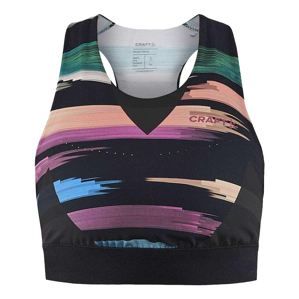 Womens/Ladies CTM Distance Sports Crop Top (Multicoloured/Roxo) 1/4