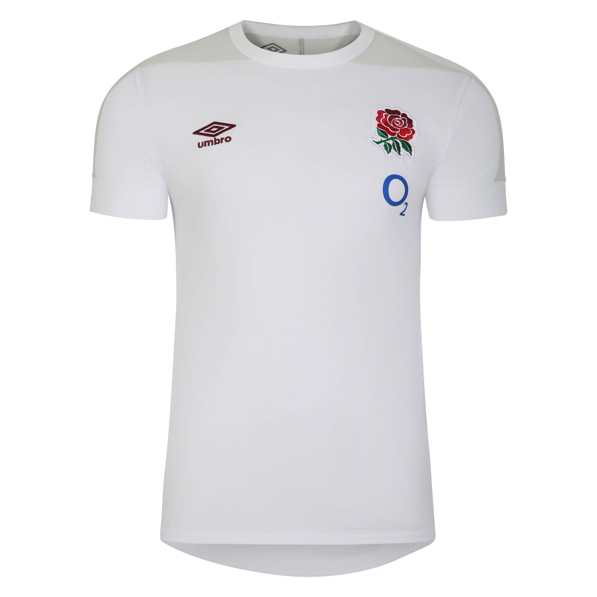 Mens 23/24 Presentation England Rugby TShirt (Brilliant White/Foggy Dew) 1/4