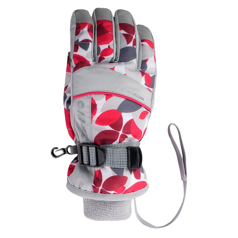 Gants De Ski Motif/style Géométrique KELLY Enfant (Gris / Rose Rouge / Rouge 3/3