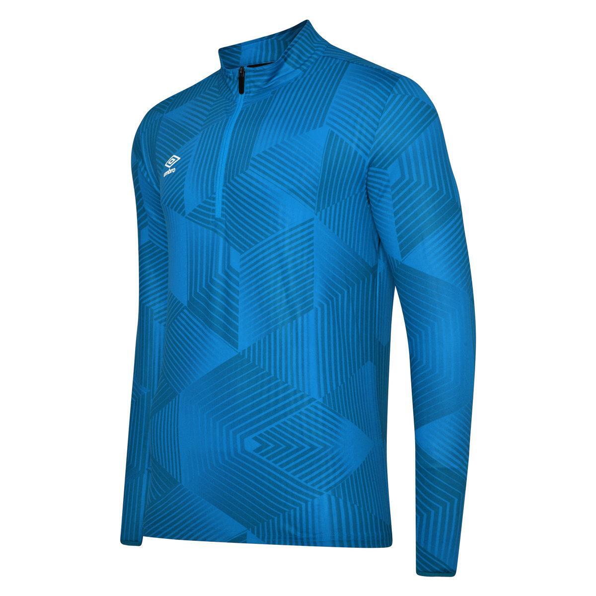 Childrens/Kids Maxium Quarter Zip Training Top (Blue Jewel) 1/3