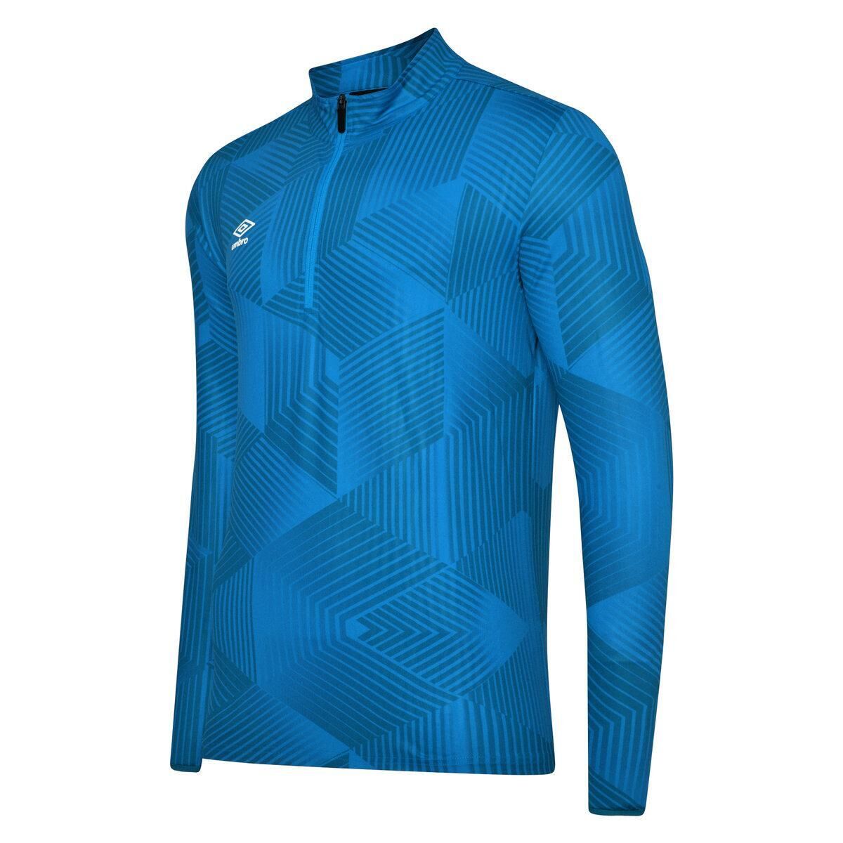 UMBRO Childrens/Kids Maxium Quarter Zip Training Top (Blue Jewel)