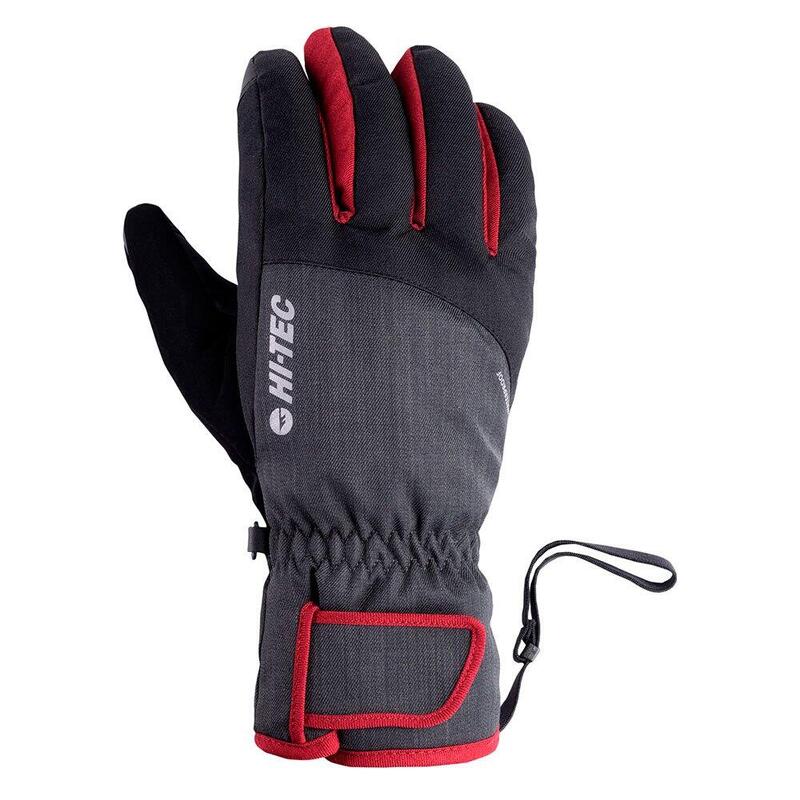 Gants de ski HURI Homme (Gris chiné / Bordeaux)