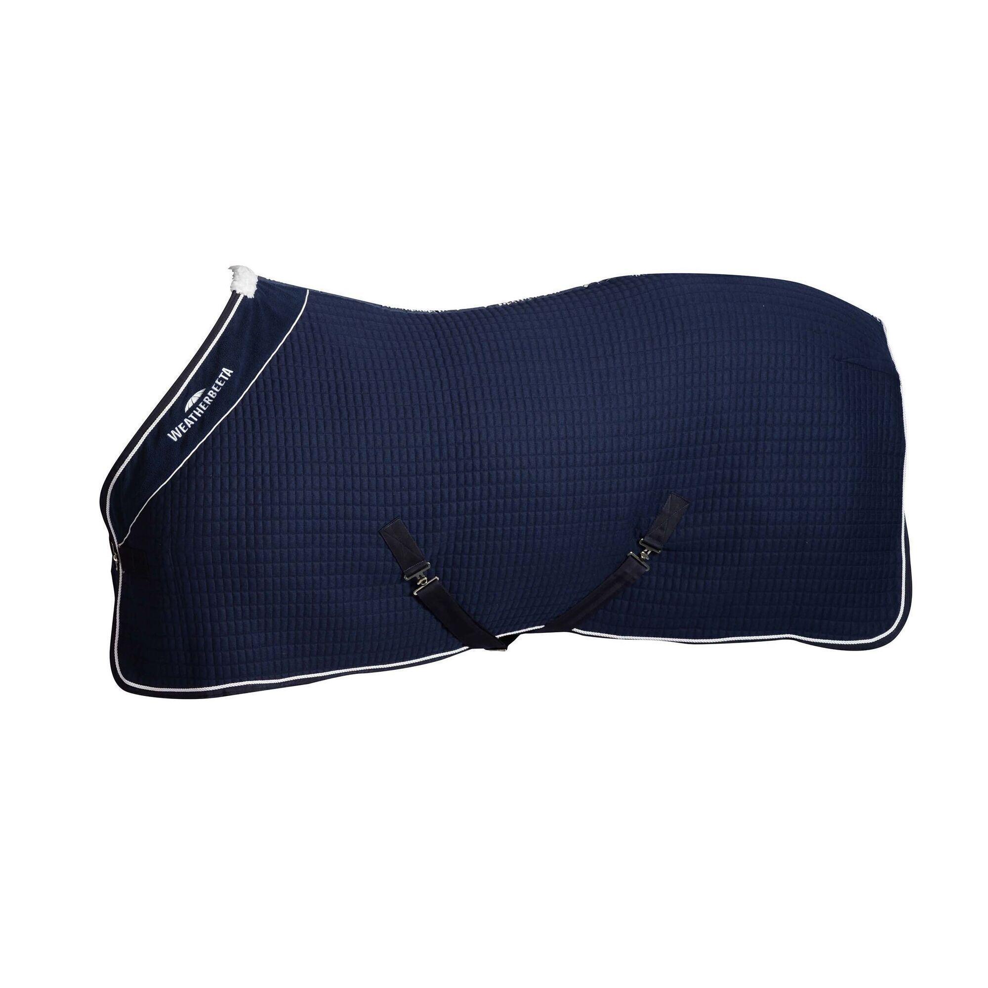 Thermocell StandardNeck Horse Cooler Rug (Navy/White) 1/4