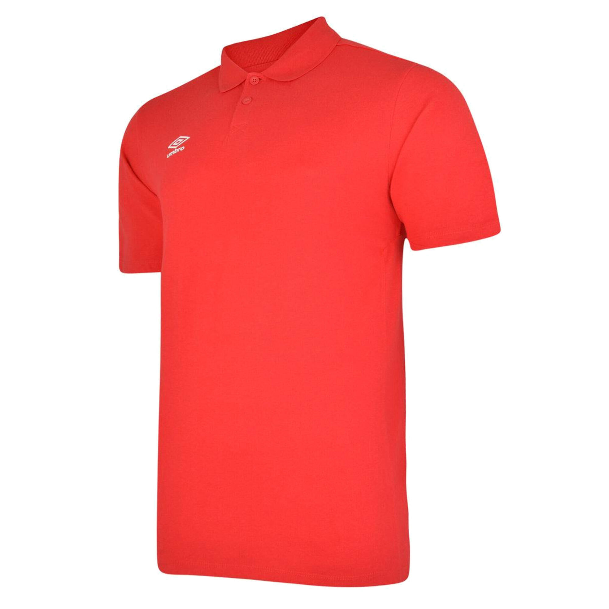 UMBRO Boys Essential Polo Shirt (Vermillion/White)