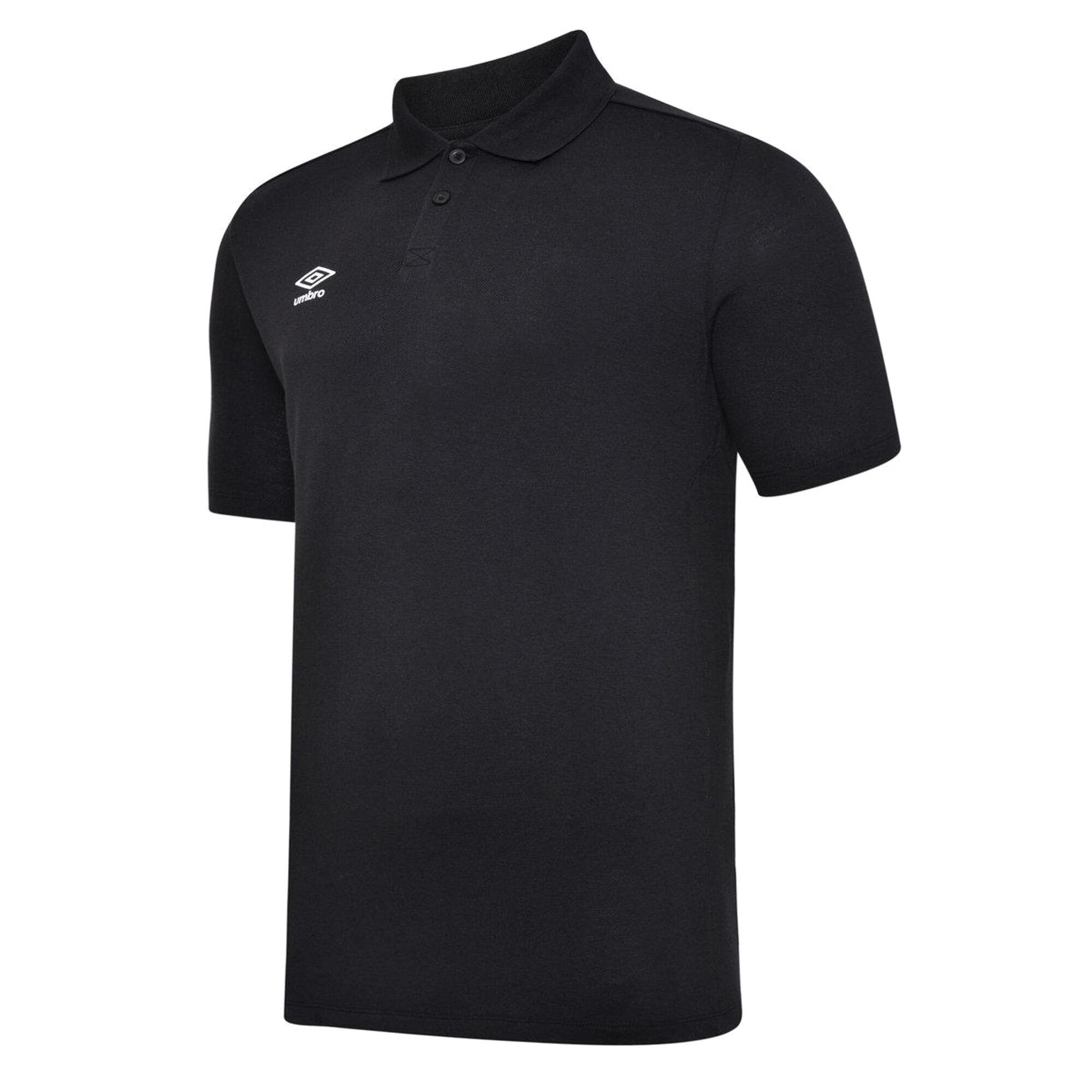 UMBRO Boys Essential Polo Shirt (Black/White)