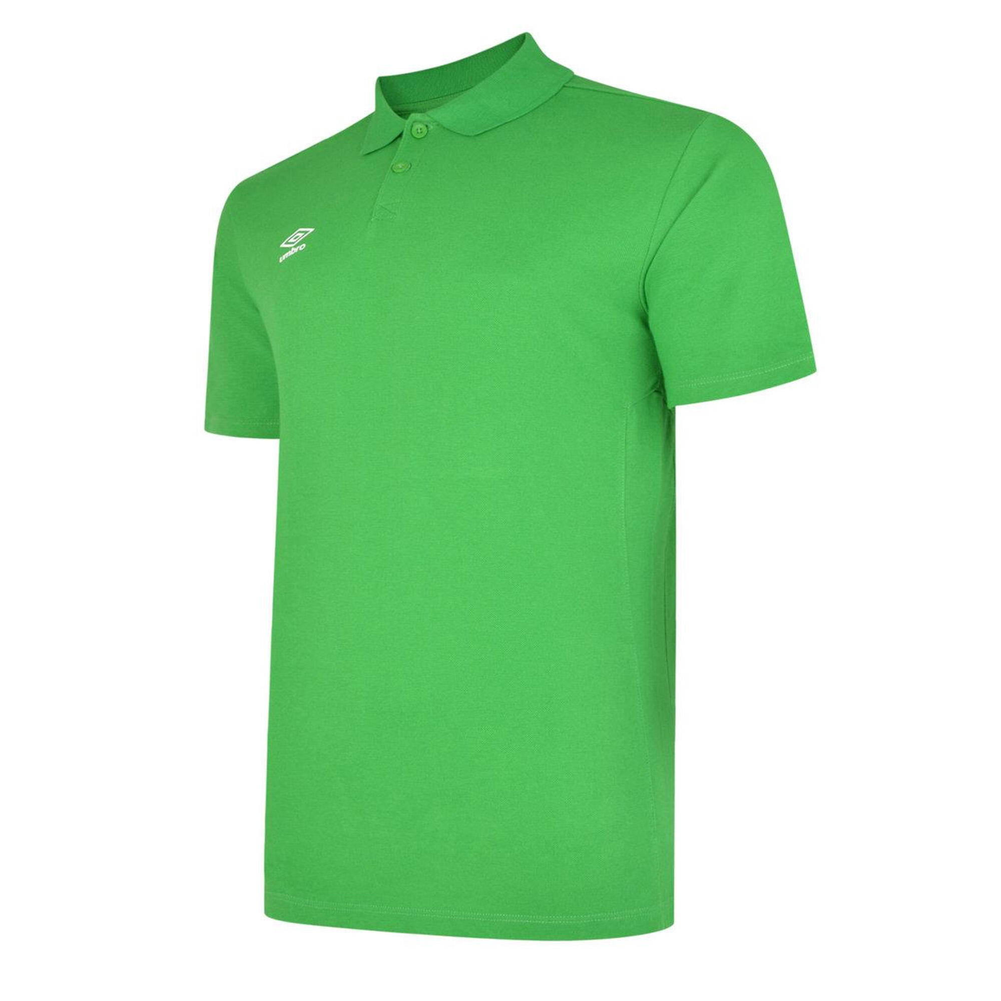 UMBRO Boys Essential Polo Shirt (Emerald/White)