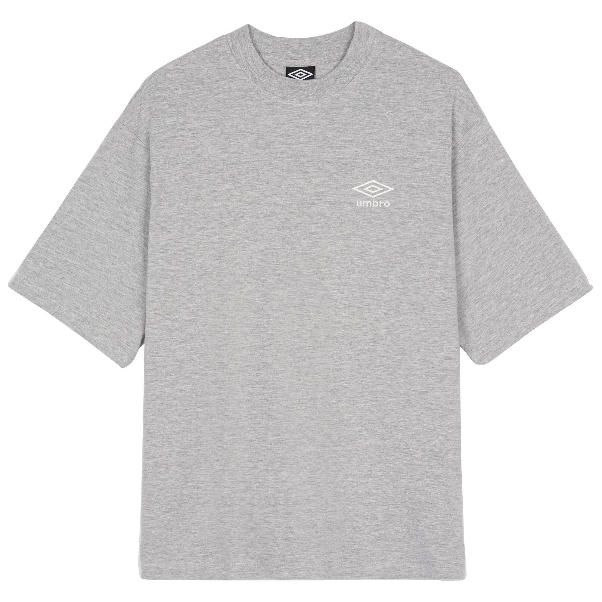 Womens/Ladies Core Oversized TShirt (Grey Marl/White) 1/3