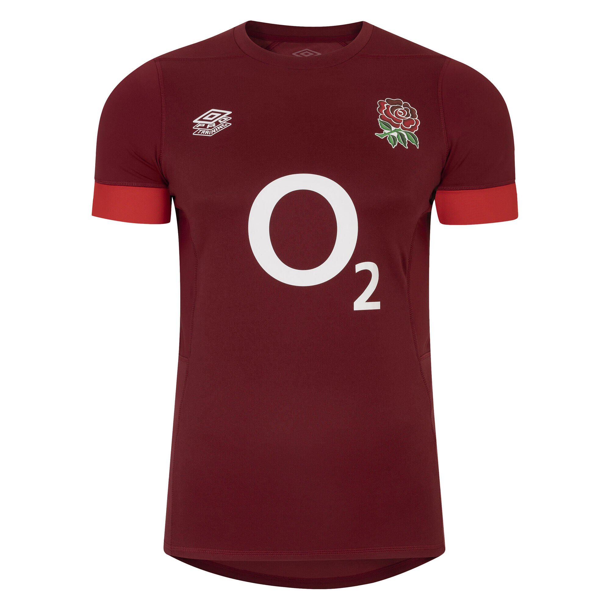 UMBRO Mens 23/24 England Rugby Training Contact Jersey (Tibetan Red/Flame Scarlet)