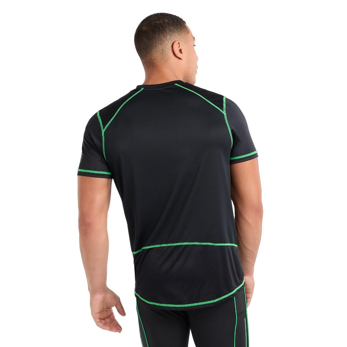Mens Pro Polyester Training TShirt (Black/Andean Toucan) 2/4