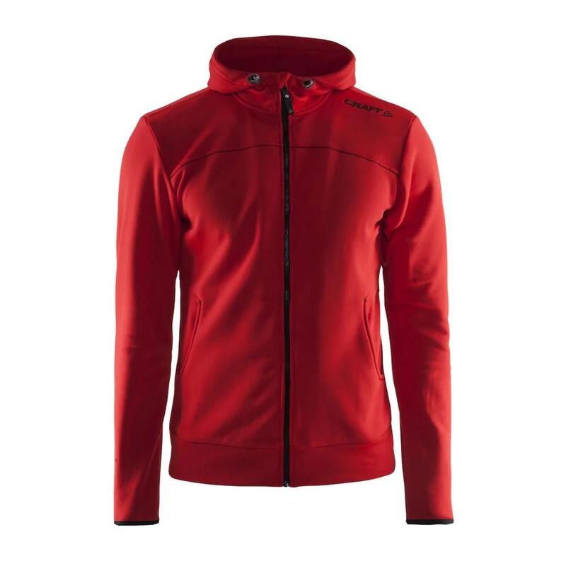 Veste à capuche LEISURE Homme (Rouge vif / Noir / Gris chiné)