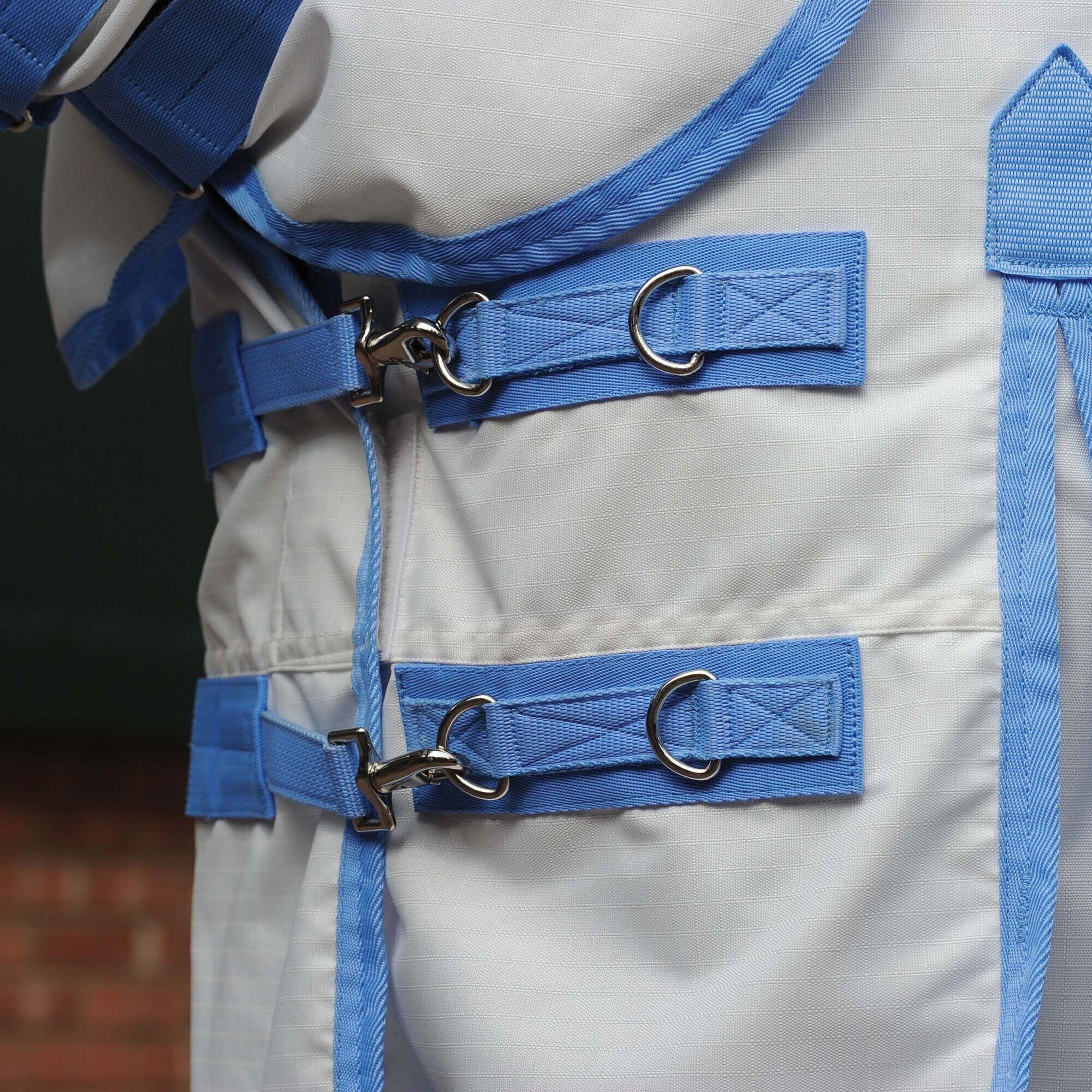 Comfitec Sweet Itch Shield Combo Neck Horse Turnout Rug (White/Blue) 4/4