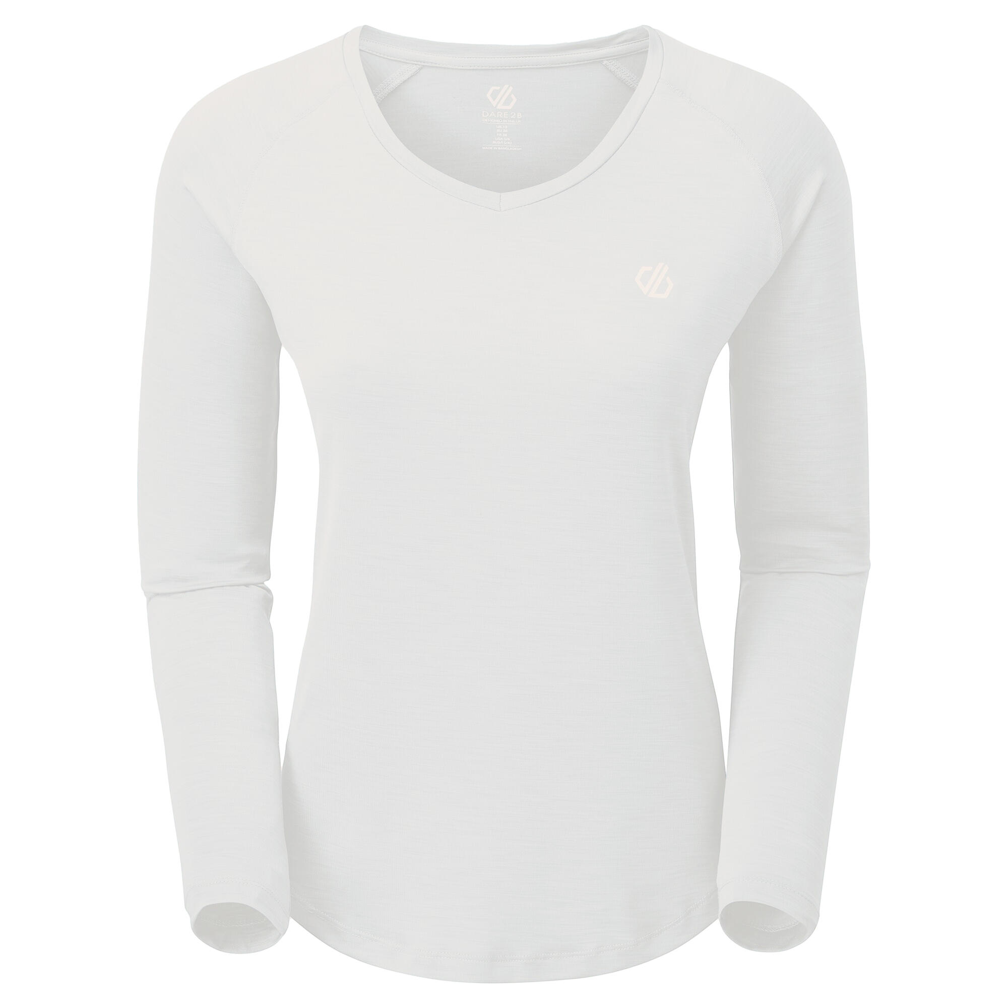 DARE 2B Womens/Ladies Discern Long Sleeve TShirt (White)
