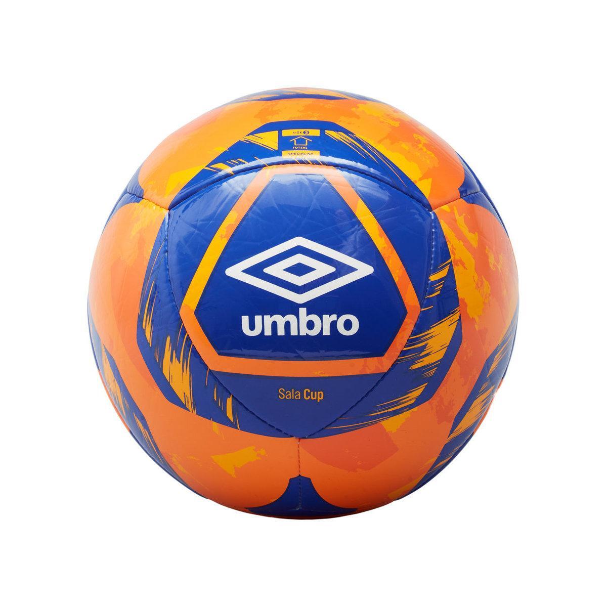 UMBRO Sala Cup Ni Futsal Ball (Carrot/White/Victoria Blue)