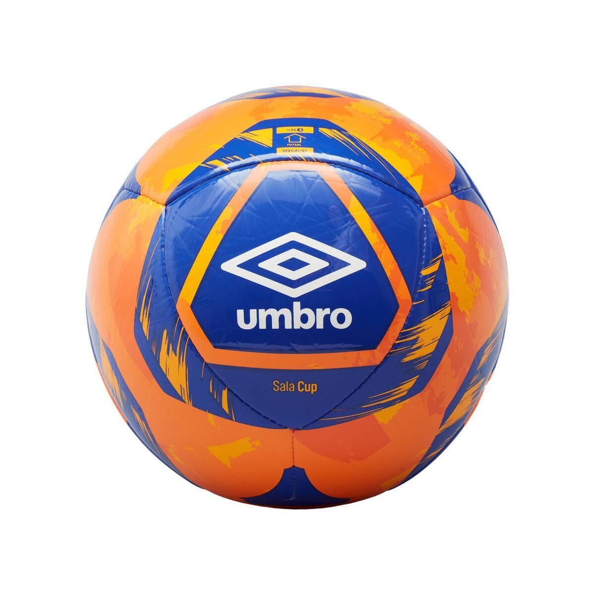 UMBRO Sala Cup Ni Futsal Ball (Carrot/White/Victoria Blue)