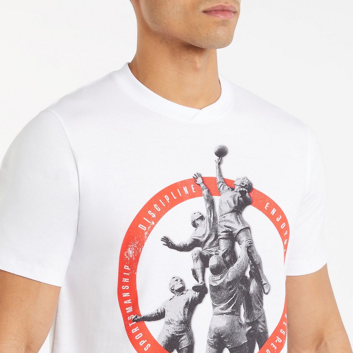 Tshirt LINE OUT Homme (Blanc) 3/4