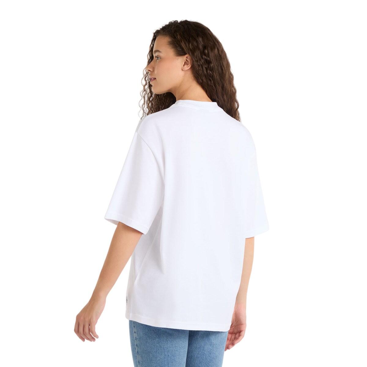 Womens/Ladies Dynasty England Rugby Oversized TShirt (White) 2/4