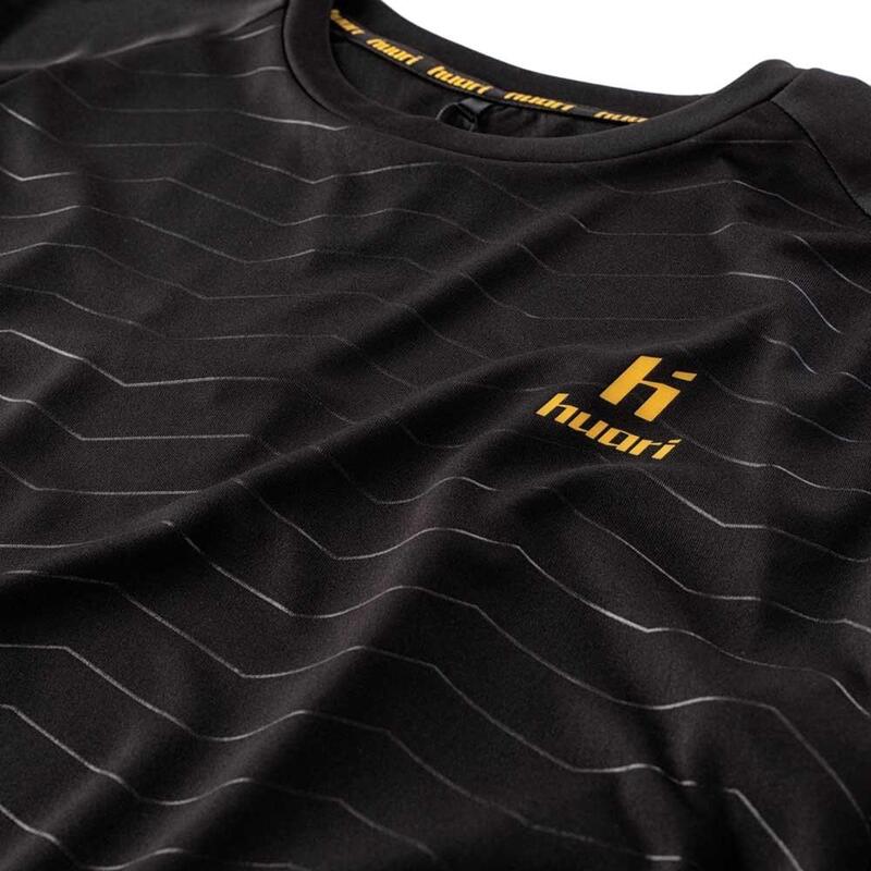 T-Shirt com logótipo dos Monteros Feijão preto/Vara de ouro