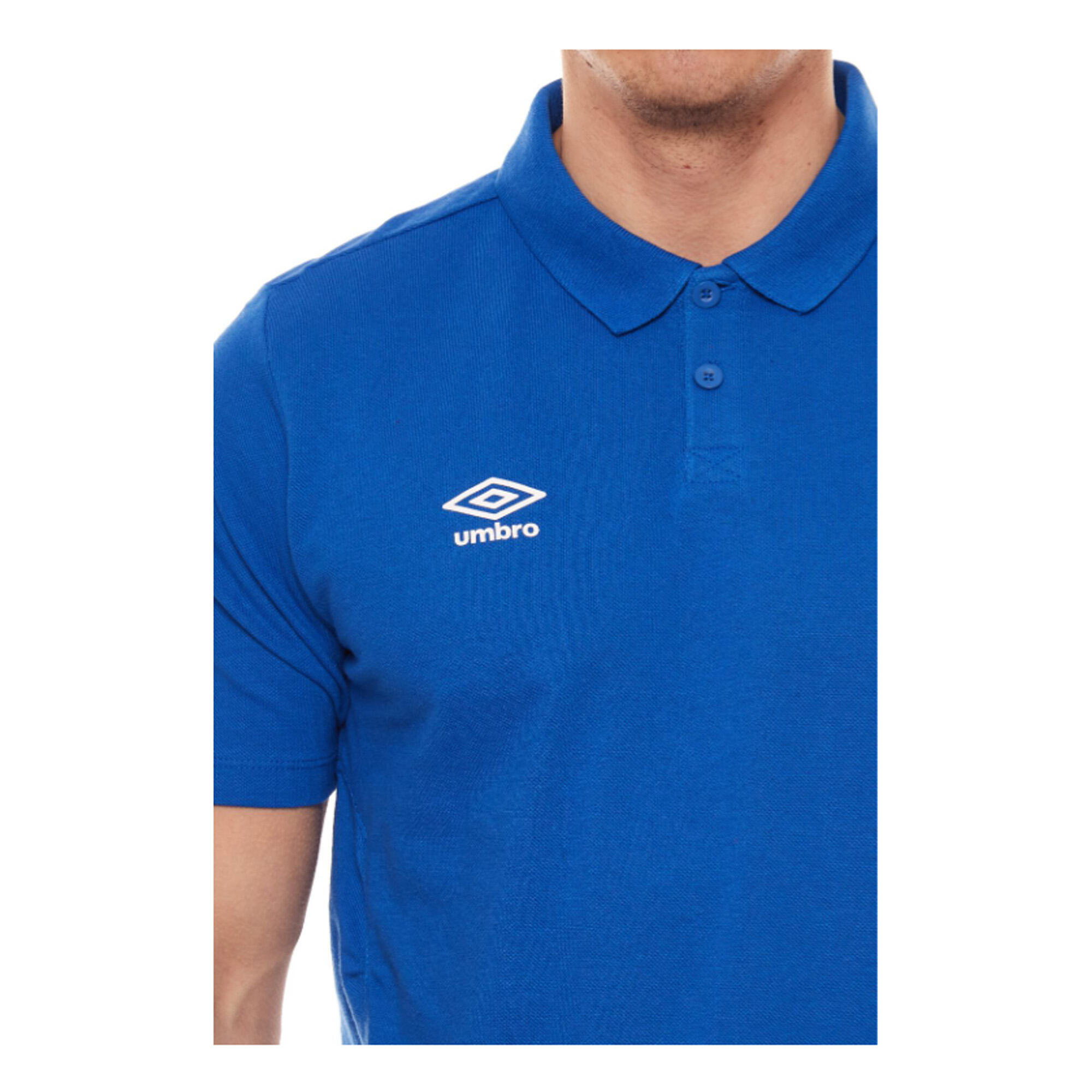 Boys Essential Polo Shirt (Royal Blue/White) 3/3