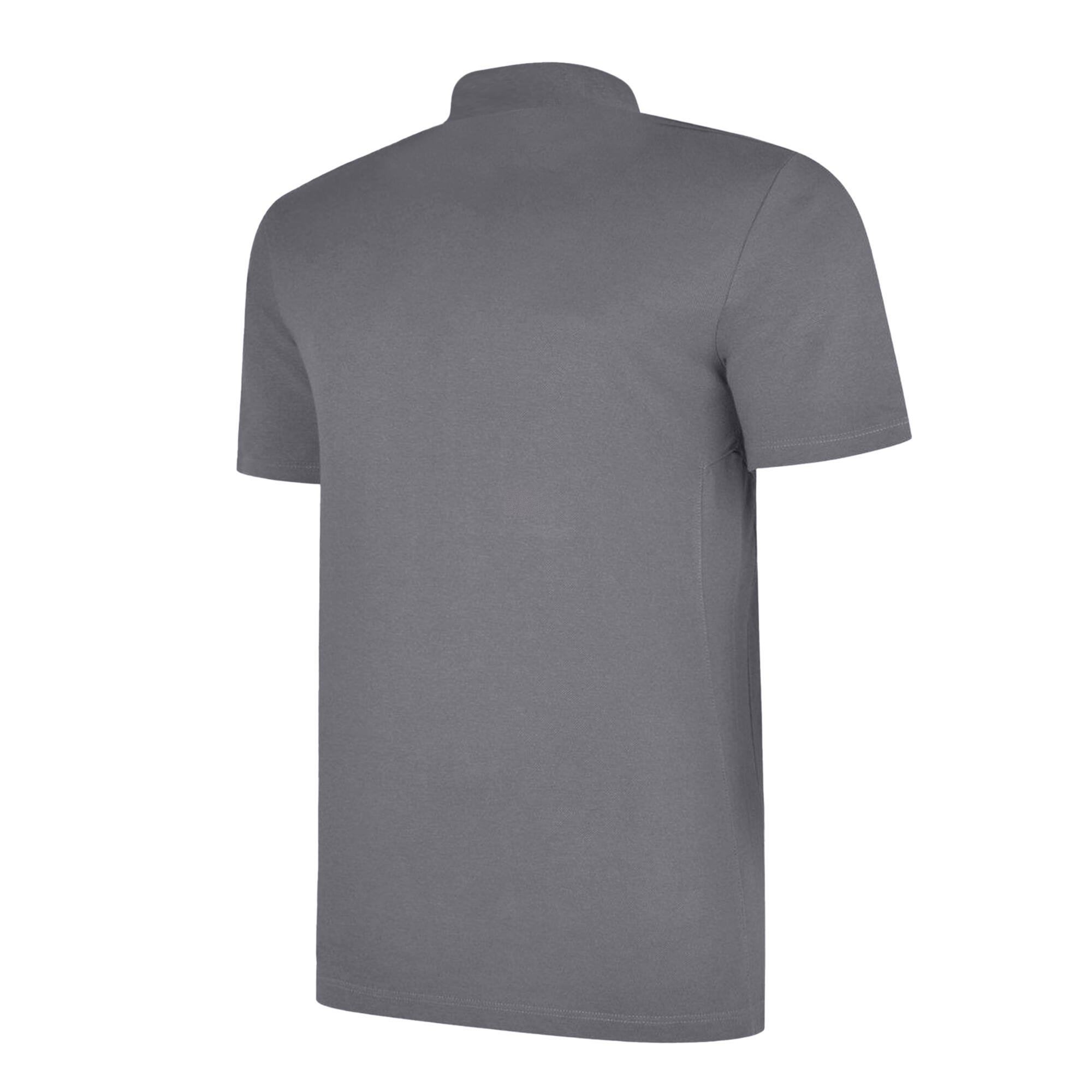 Mens Essential Polo Shirt (Carbon/White) 2/3
