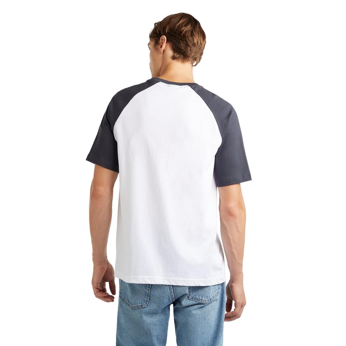 Mens Core Raglan TShirt (White/Collegiate Blue) 2/4