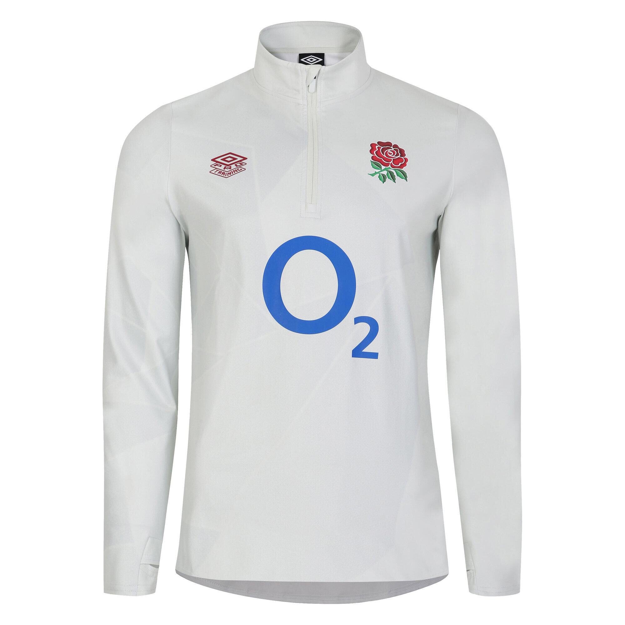 UMBRO Mens 23/24 England Rugby Warm Up Midlayer (Brilliant White/Wan Blue)