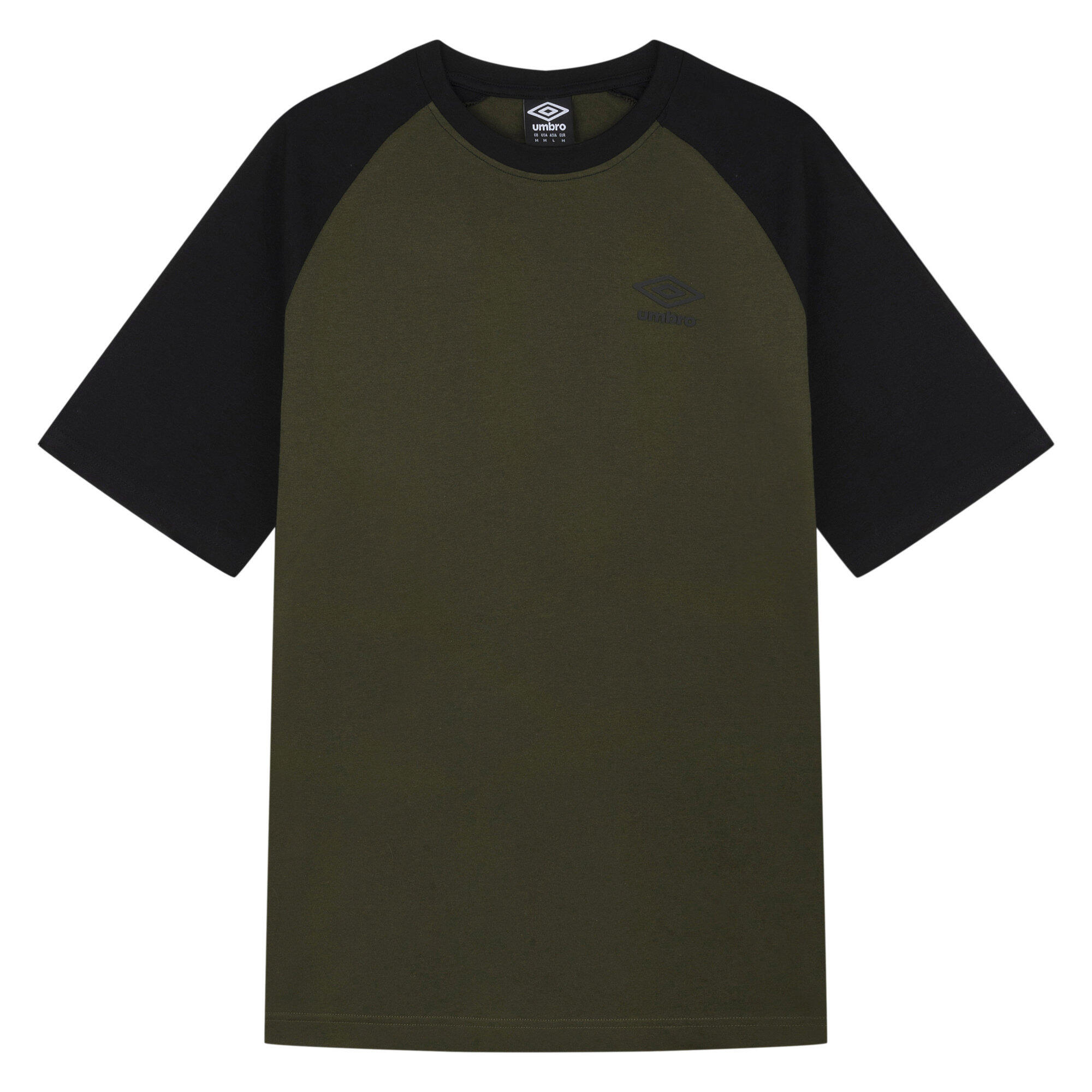 UMBRO Mens Core Raglan TShirt (Forest Night/Black)