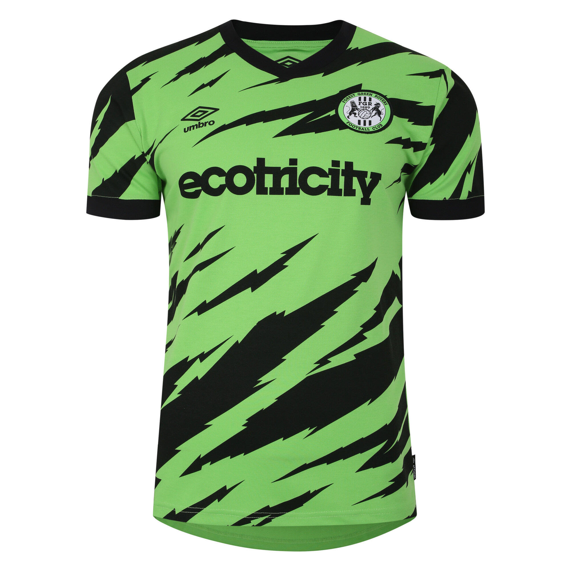 UMBRO Mens 23/24 Forest Green Rovers FC Home Jersey (Green/Black)