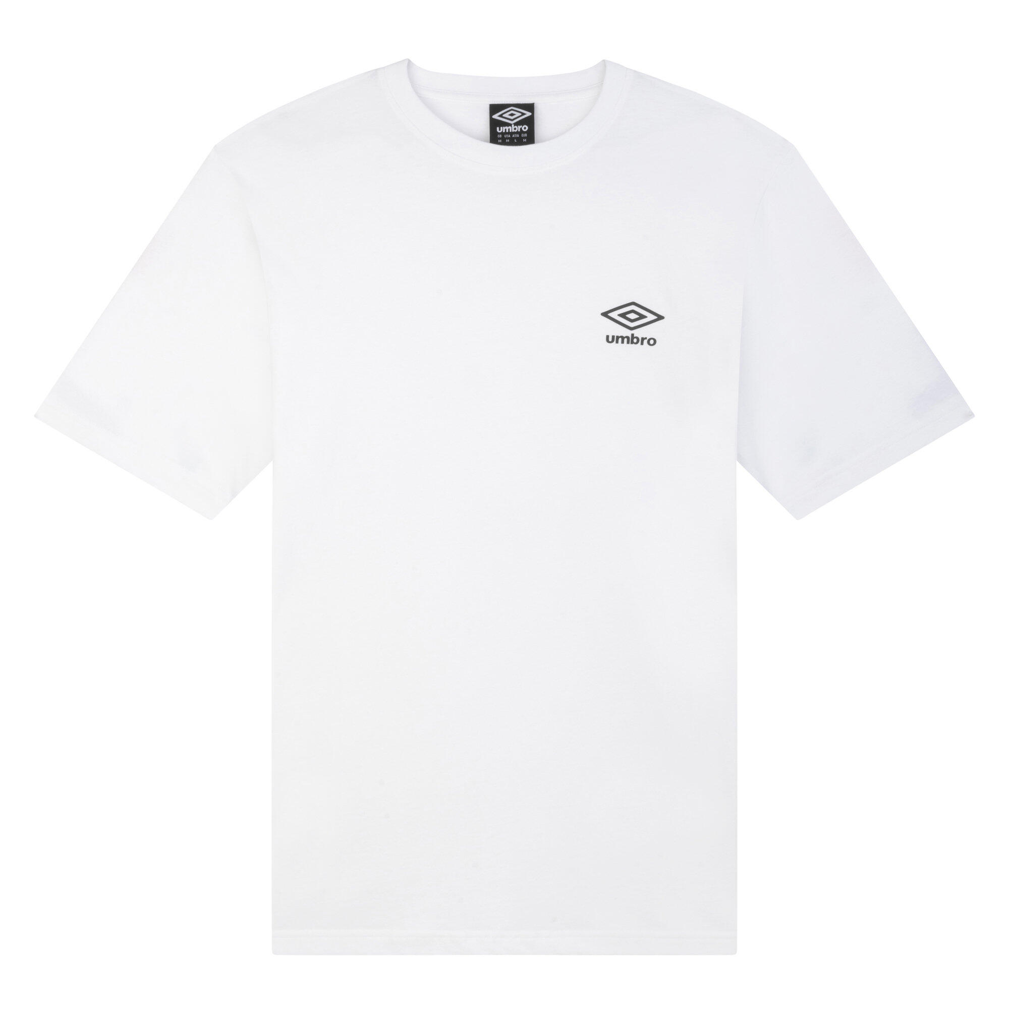 UMBRO Mens Core Small Logo TShirt (White/Woodland Grey)