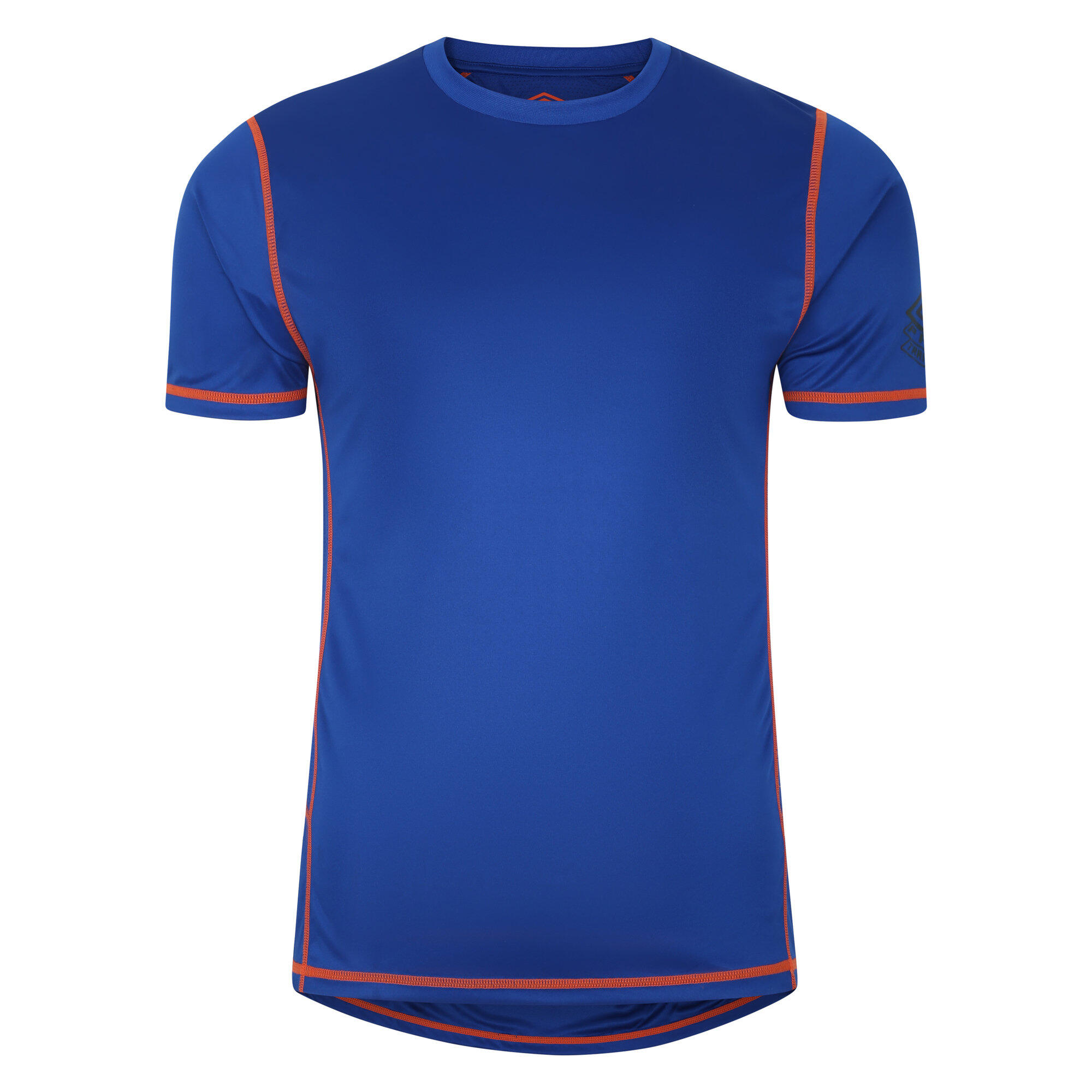 Mens Pro Polyester Training TShirt (Deep Surf/Vermillion Orange) 1/4