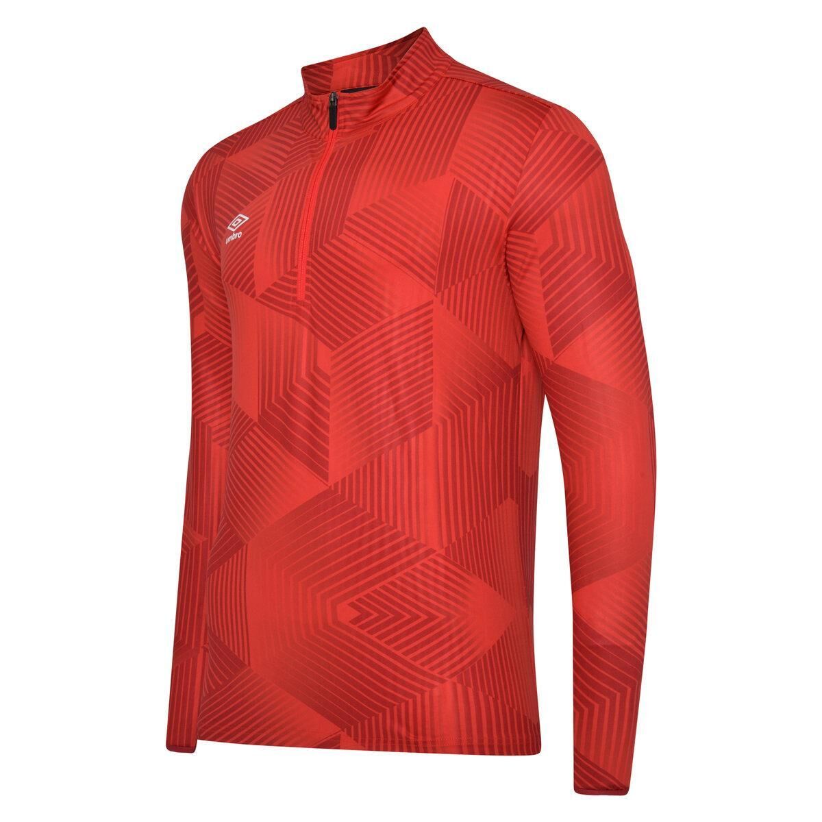 UMBRO Childrens/Kids Maxium Quarter Zip Training Top (Vermillion)