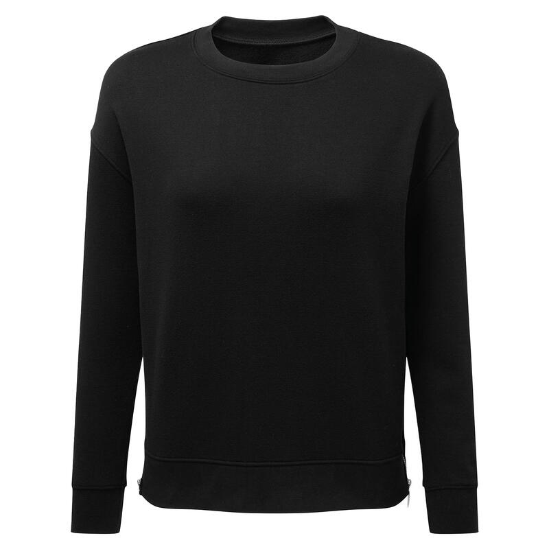 Sweatshirt Mit Reißverschluss für Damen Schwarz