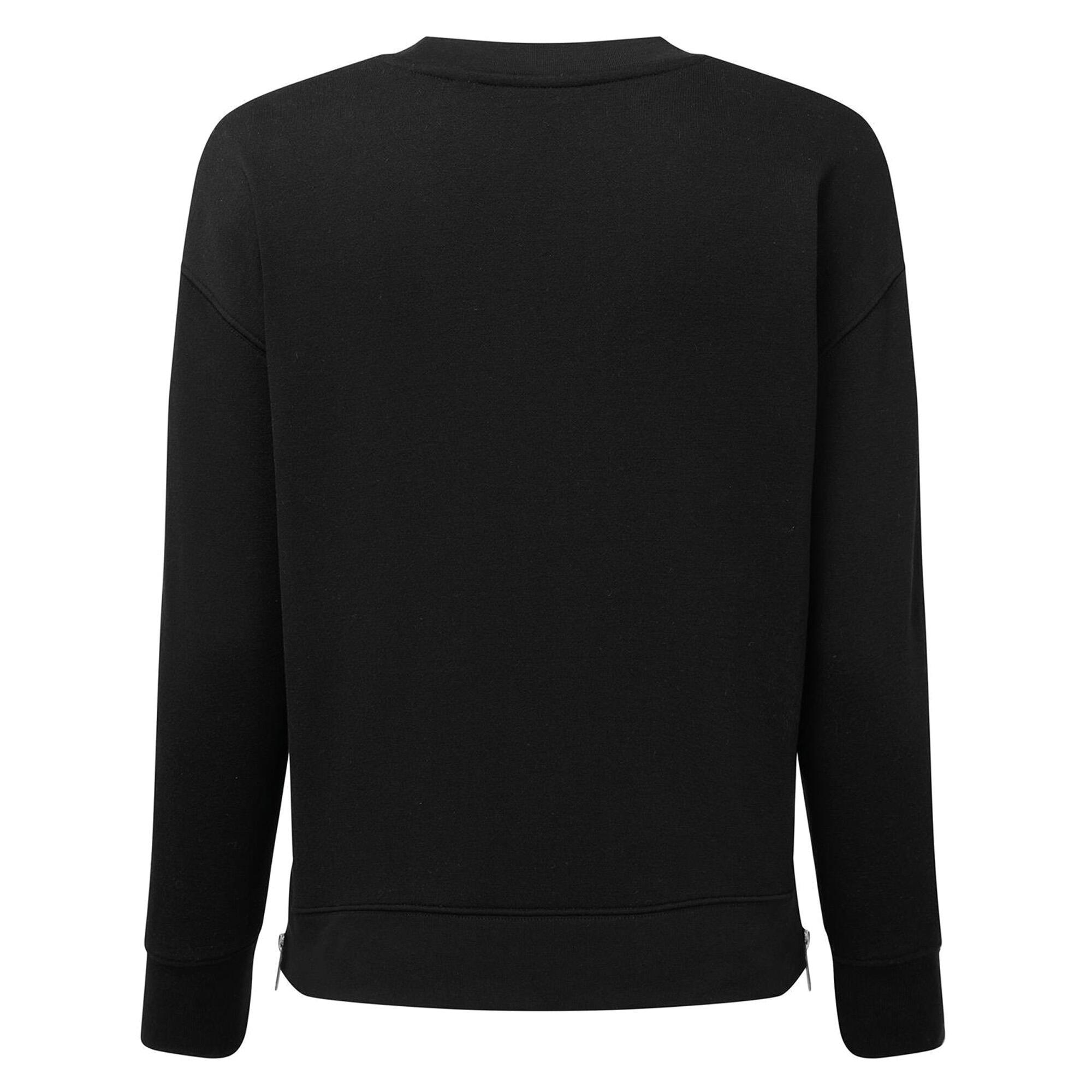 Womens/Ladies Recycled Zipped Sweatshirt (Black) 2/4