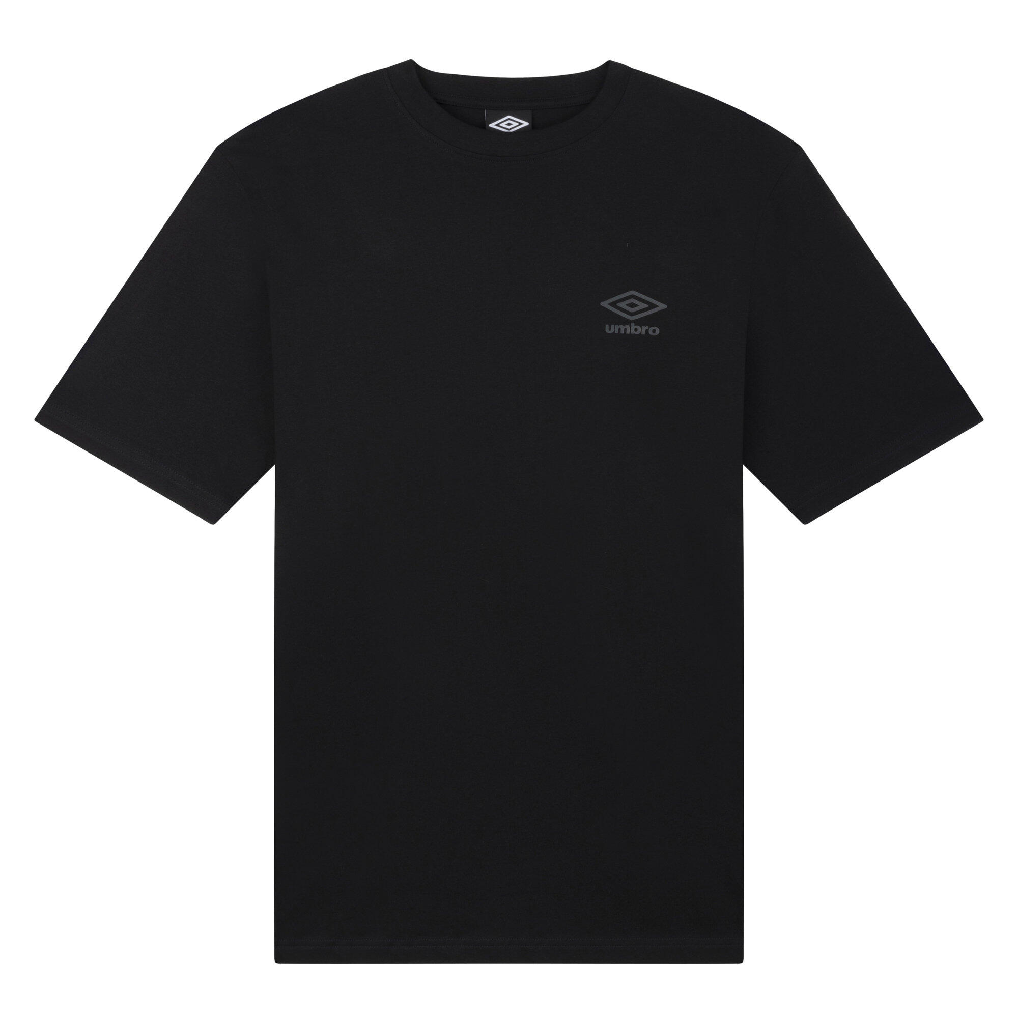 UMBRO Mens Core Small Logo TShirt (Black/Woodland Grey)