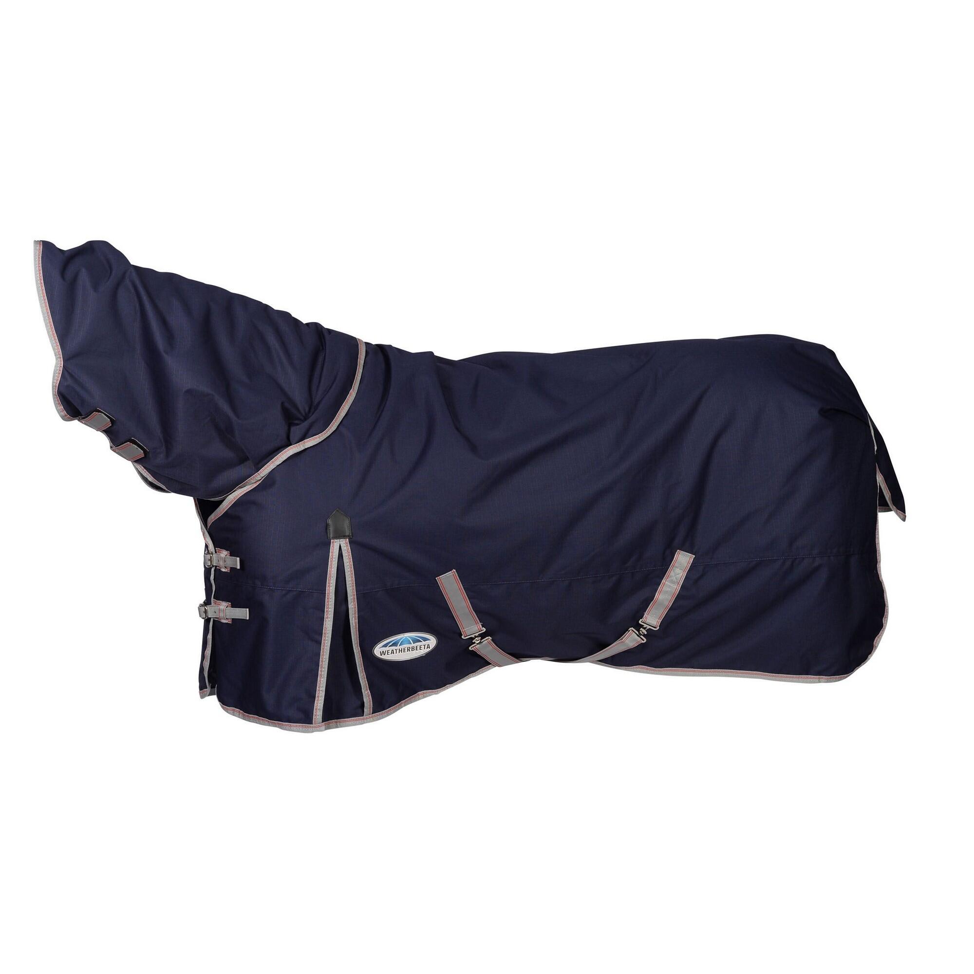 Comfitec Essential Detachable Neck Midweight 220g Horse Rug (Navy/Silver/Red) 1/4